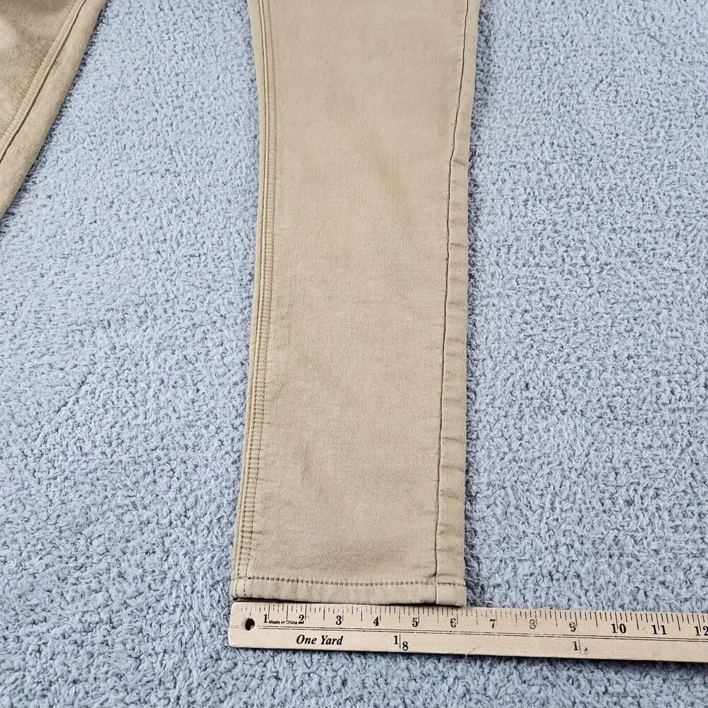 Vintage Genes Black VGB Pants Mens 32x29 Khaki Slim Straight Stretch Casual